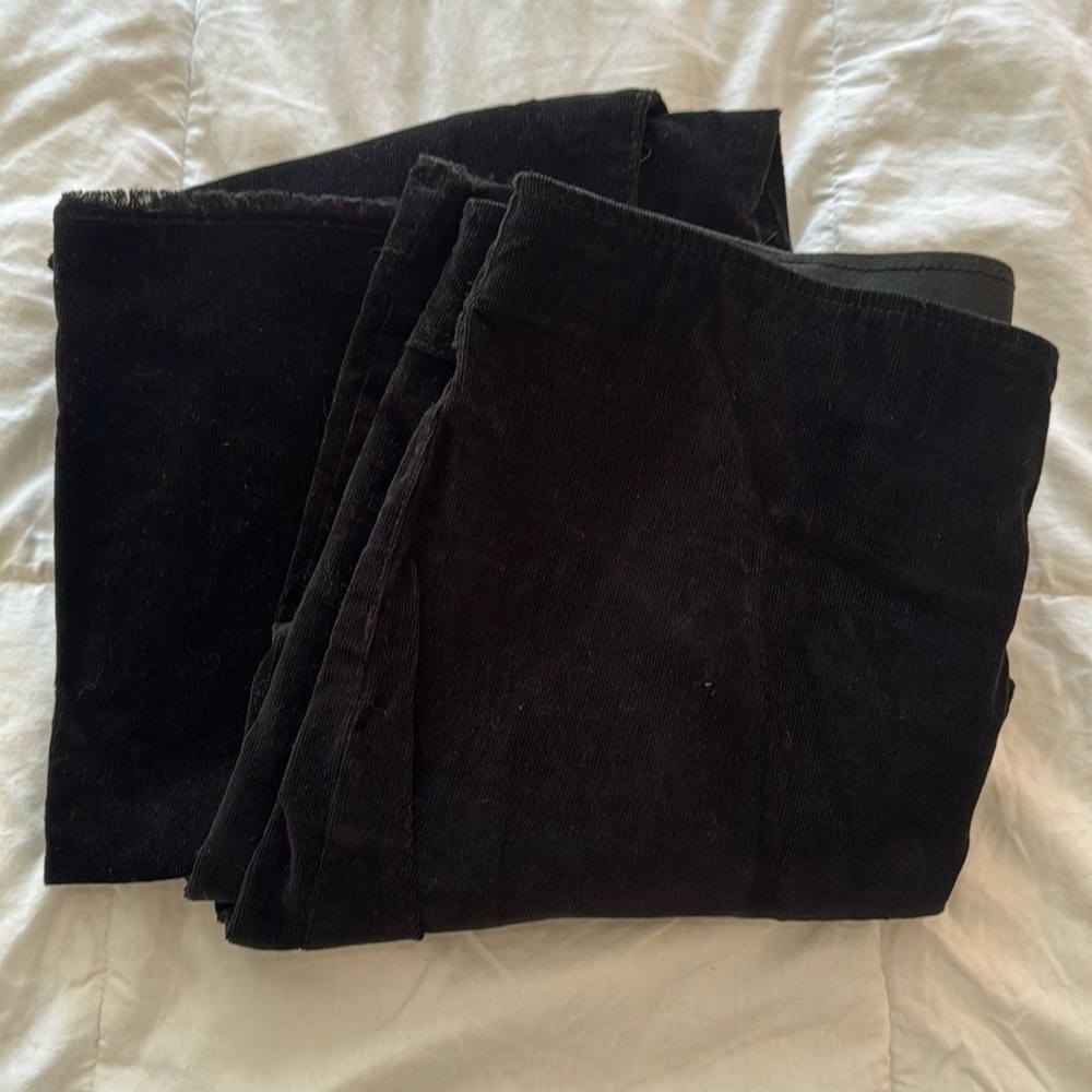 NEW Knox Rose Black Corduroy Pull On Flare Pants sz 12